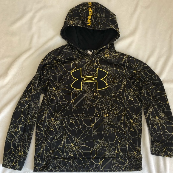black and yellow under armour hoodie
